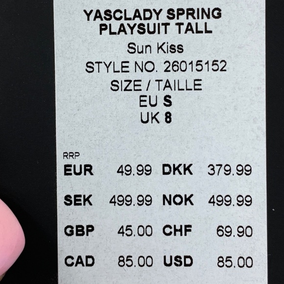 ASOS Y.A.S Tailored Peach Playsuit Romper Sz S - Picture 10 of 16